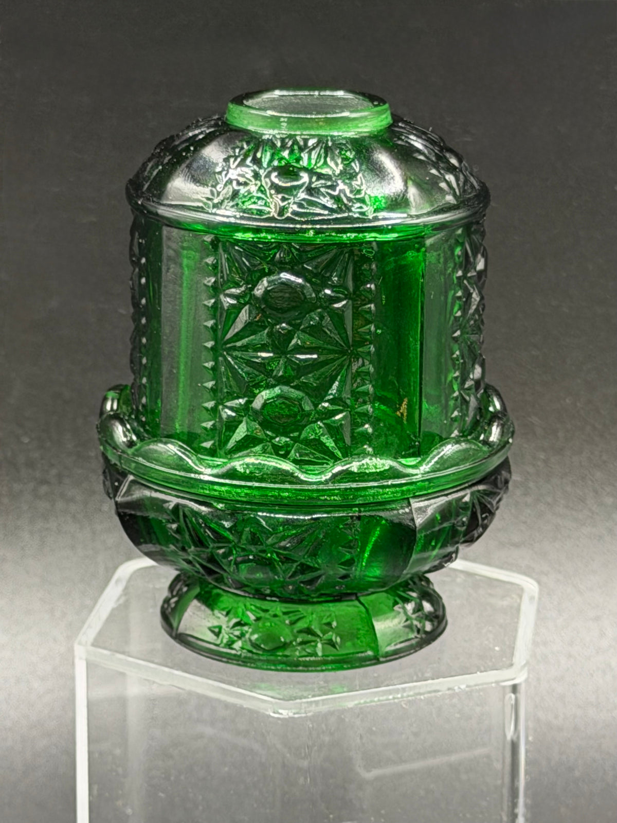 BHG Stars & Bars Fairy Lamp Emerald Green