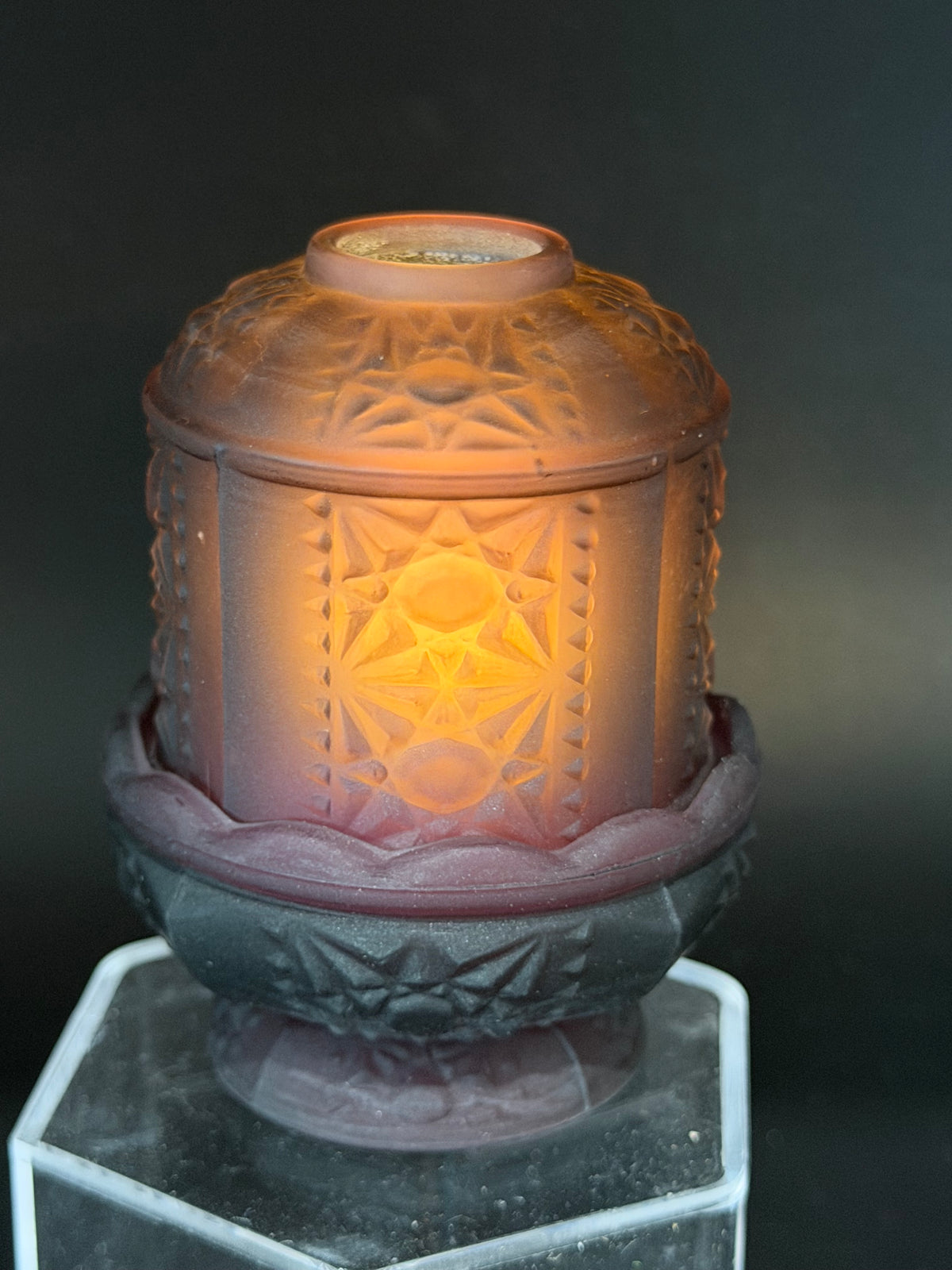BHG Stars & Bars Fairy Lamp Mulberry Mist