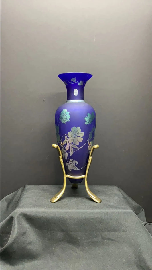 Fenton Signed Favrene centennial Amphora Vase